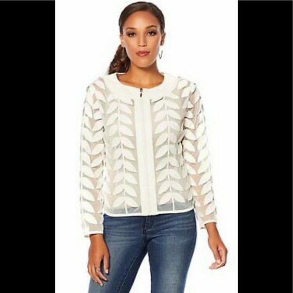 colleen lopez faux leaf jacket